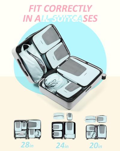 Compression Packing Cubes (Sky Blue)