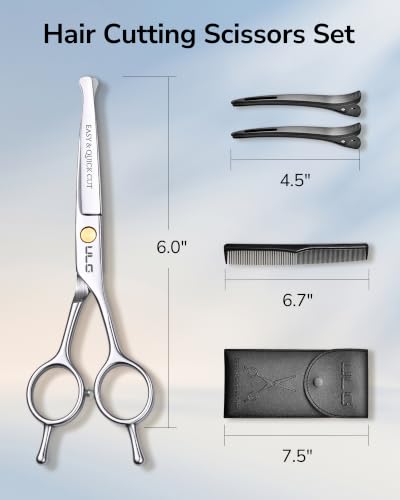 6.5" Silver Round Tip Premium Hair Scissors