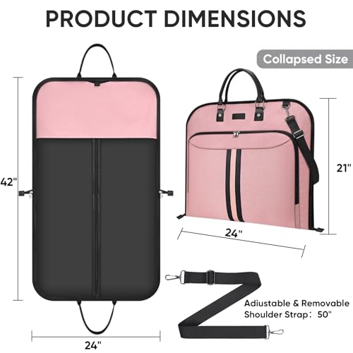 Garment Bags for Travel (Pink / 42")