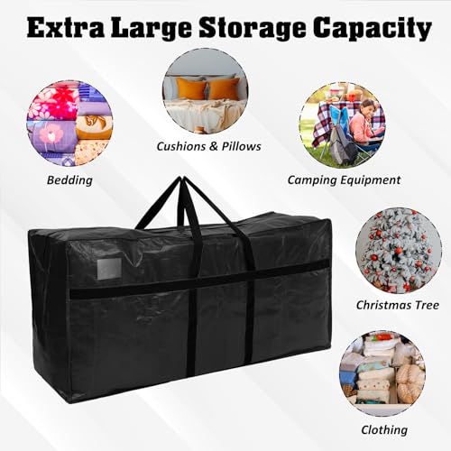 4 Pcs 96 Gallon Extra Large Moving Bags Heavy Duty Storage Bag (96 Gallon / Black)