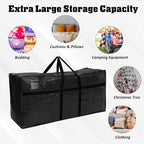 4 Pcs 96 Gallon Extra Large Moving Bags Heavy Duty Storage Bag (96 Gallon / Black)