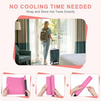 Oversize Silicone Heat Resistant Mat for Hair Tools (Hotpink)