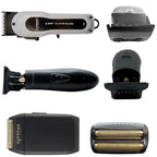 3-in-1 Barber Bundle | Pro Clipper Lite, DLC T-Shaper Trimmer & Crunch Foil Shaver | Professional Beard Trimmer Men’s Hair Clipper Kit | Black Lite Bundle (Black Lite Bundle)