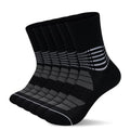 Crew Compression Socks for Women Men with Ankle Arch Support Plantar Fasciitis Relief 3 Pairs (X-Large / Black(3 Pairs))