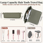 Hair Tools Travel Bag and Heat Resistant Mat 17" (Olive)