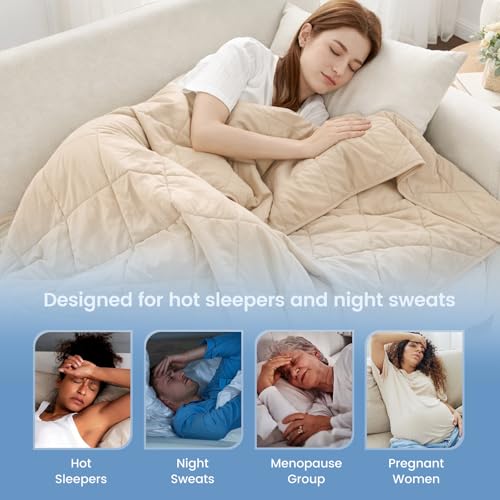 Cooling Blanket for Hot Sleepers King Size (Khaki / King (108" x 90"))