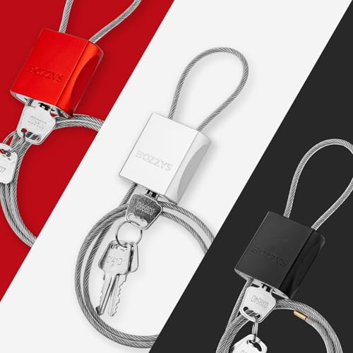 Cable Padlock with 3 Keys (black - L 1.15ft(0.35m),D 1/6in(4mm))