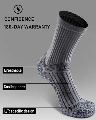 Cushioned Compression Unisex Mid (Medium / Gray (4 Pairs))