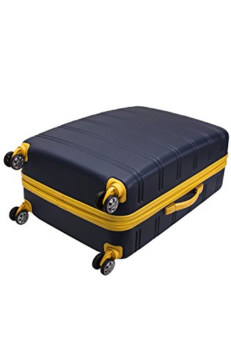 Melbourne Hardside Expandable Spinner Wheel Luggage (Navy / Checked Large 28")
