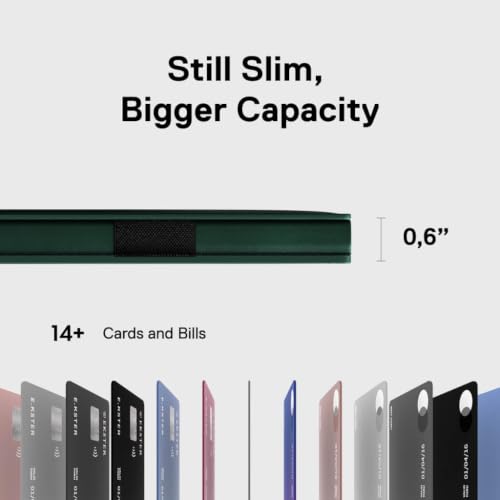 Men's Wallet Mens Leather Minimalist Wallet (Apple Skin Green)