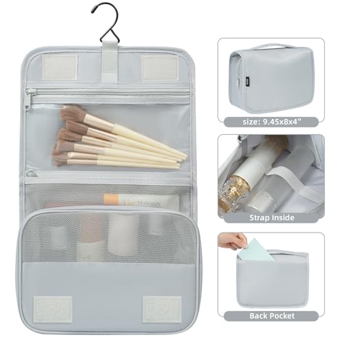 10 Set Packing Cubes Various Sizes Packing Organizer for Travel Accessories Luggage Carry On Suitcase (10-LightGrey / 10 Set-full Mesh)