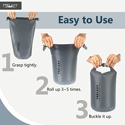 Waterproof Dry Bag 3 Pack (3 Pack - Gray)