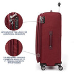 Platinum Elite Checked Luggage Spinner (Checked-Large 29-Inch / Bordeaux Red)