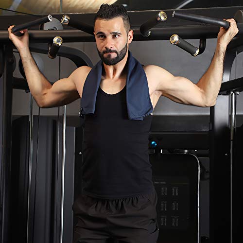 Microfiber Towel Quick Dry Camping & Travel & Gym Towel. Compact (Navy Blue / 24.00" x 12.00")