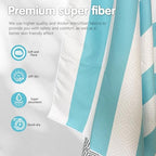 2 Pack Microfiber Beach Towel (2 Pack- Blue Brown / 75”x 35”)