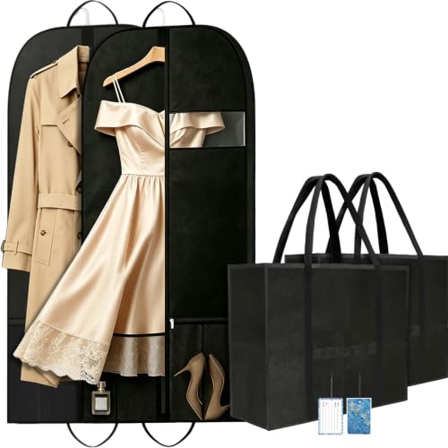 54in Interview Suit Bag and Travel Dress Bag for Formal Wear 2 Pack (54inch garment bag 2 pack)