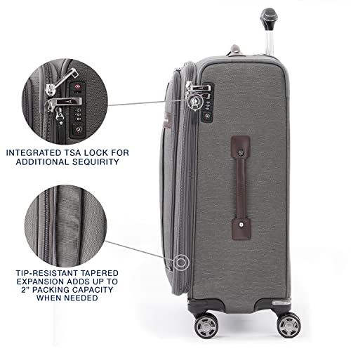 Platinum Elite Checked Luggage Spinner (Checked-Large 29-Inch / Vintage Grey)