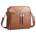 Genuine Leather Crossbody Bags for Women Travel Wallet Purse Brown (Cognac Brown)
