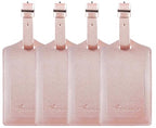 12 Pack Leather Luggage Tags for Suitcases Travel Tag (Rose Gold)