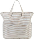 Large Beach Bag for Women (Khaki White)