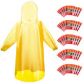 6 20 & 50 Pack Disposable Rain Ponchos for Adults (Orange / 50 Pack)