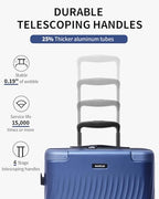 Hardside Expandable Carry On Luggage (Blue / 20 inch + Duffel)
