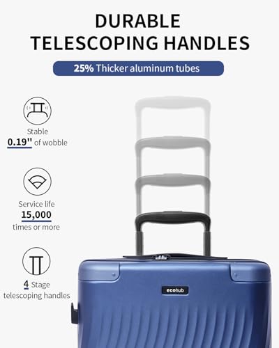 Hardside Expandable Carry On Luggage (Blue / 20 inch + Duffel)