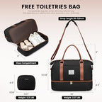 Travel Duffle Bag (Black&Brown / Large-2 Pcs)