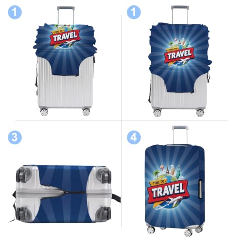 Travel Badge Luggage Cover Washable Suitcase Protector Anti (Travel Badge / M(24-26inch suitcase))