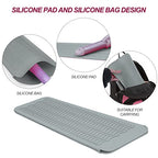 Silicone Heat Resistant Mat Pouch for Hair Straightener (2 Pack / Grey)