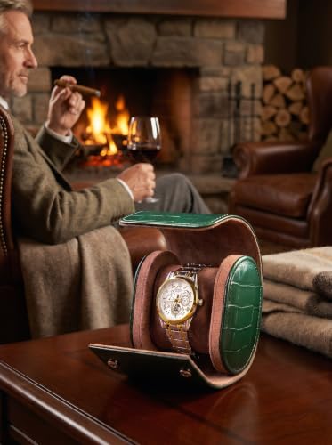 Single Watch Travel Case (Dark Green / 1 Slot)