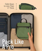 D&D Wanderlust Hanging Travel Toiletry Bag for Women & Men (1 Pack Green)