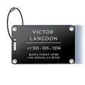 Personalized Luggage Tags for Suitcases (Pure Text-black-largename)