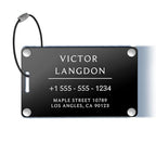 Personalized Luggage Tags for Suitcases (Pure Text-black-largename)