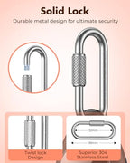 for AirTag Holder Case with Professional Carabiner (Black + Orange)