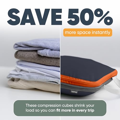Large Compression Packing Cubes 7 (Grey/Orange)