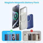Magnetic Portable Charger with Apple (Blue)