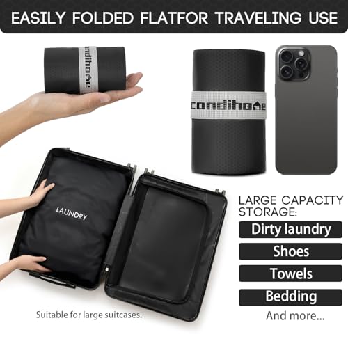 XL Travel Laundry Bag (Black / X-Large (1 Pcs) – 29.1"×19.8")