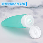 TSA Approved Travel Bottles Set for Toiletries Travel Size Containers Kit 4 Pack Portable Leak Proof Refillable Squeeze Cosmetic Airplane Essential Shampoo Hair Conditioner Body Lotion Bath Shower Gel (4 Color 60ml)