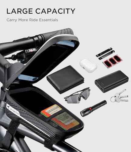 Bike Frame Bag (Black - Reflective Strip)