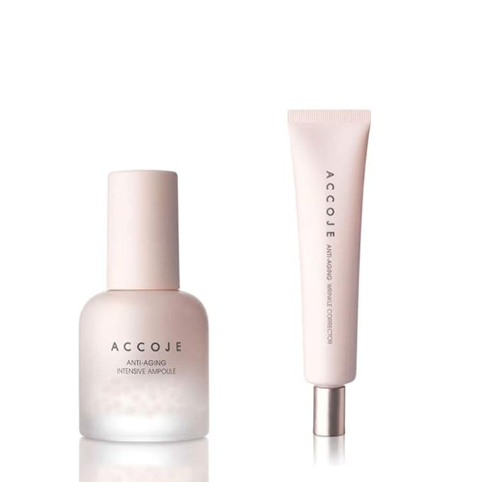 ACCOJE Korean Skin Care Anti Aging Wrinkle Corrector + Anti Aging Intensive Ampoule Natural Skin Care, Paraben