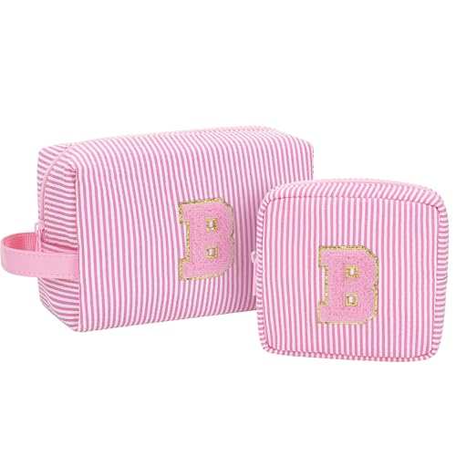 Personalized Initial Makeup Bag 2 (Pink 02)
