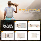 20L Hiking Backpack for Men Women Lightweight Foldable Small Daypack for Travel Camping Outdoor (Beige / 20l)
