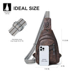 7L Crossboydy Sling Bag for Women Vegan Leather Crossbody Purse Fanny Pack Chest Bag for Travel (7L / 7l-coffee)
