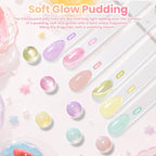 Beetles Jelly Gel Nail Polish Set (A - Pink Yellow Blue | Soft Glow Pudding)