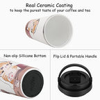 Insulated Coffee Mug with Ceramic Coating (MusicCat)