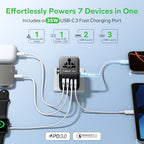 Mini 35W Universal Travel Adapter 7 (35W / Black)