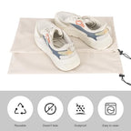 8 Pcs Single Shoe Bags for Travel with Drawstring (Beige)