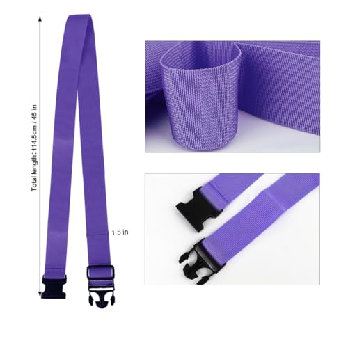 Luggage Straps for Suitcases (2Pcs Purple / 45 In Connect)