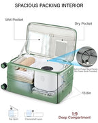 24 Inch Expandable Checked Luggage (Forest Green / 24 Inch EXT)